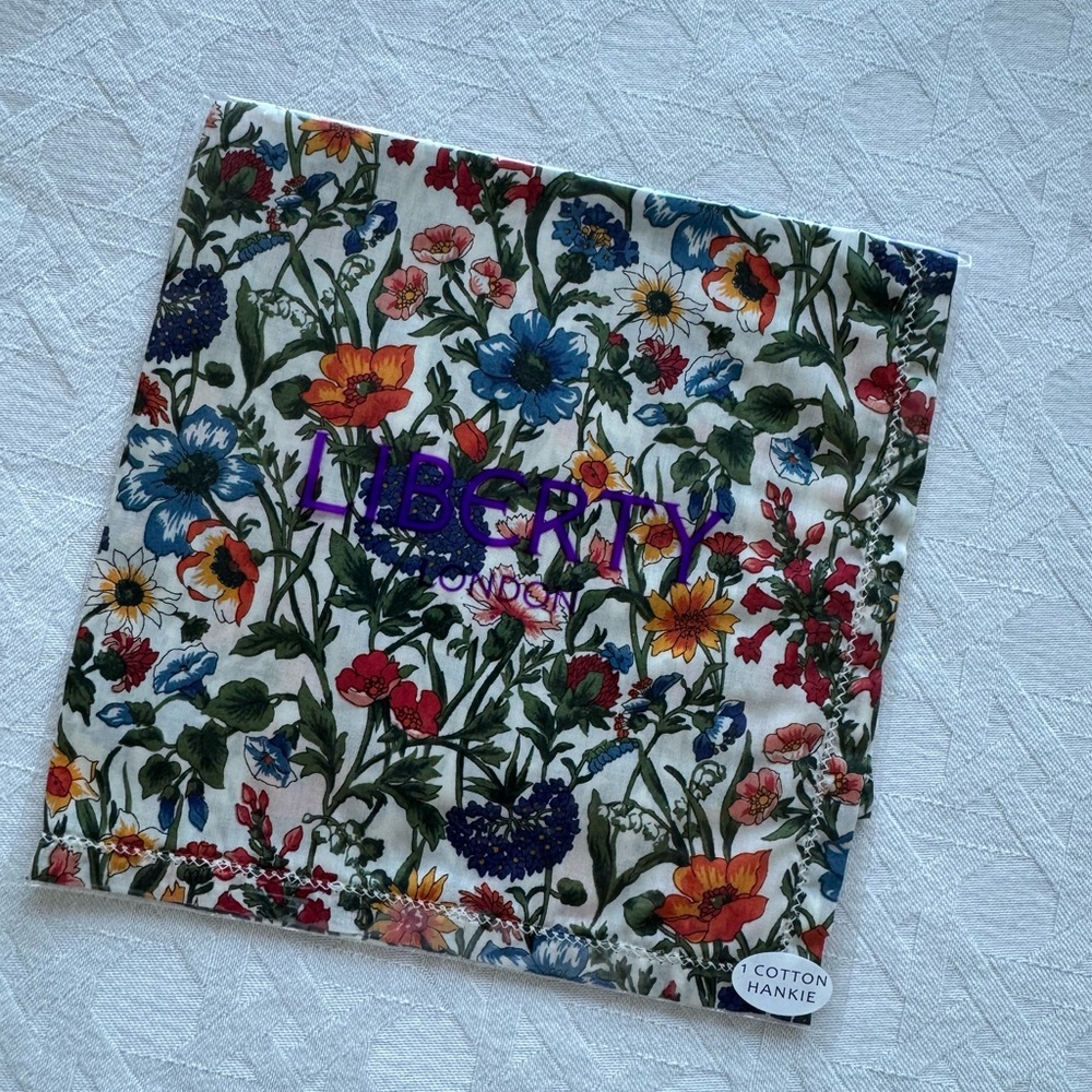 Liberty of London Garden Floral Cotton Handkerchief Hankie